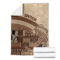 Samoa Mamanu Siapo Mocha Blanket Tatau Malie