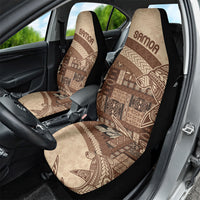Samoa Mamanu Siapo Mocha Car Seat Cover Tatau Malie