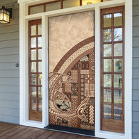 Samoa Mamanu Siapo Mocha Door Cover Tatau Malie