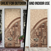 Samoa Mamanu Siapo Mocha Door Cover Tatau Malie