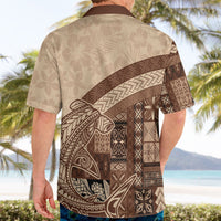 Samoa Mamanu Siapo Mocha Hawaiian Shirt Tatau Malie