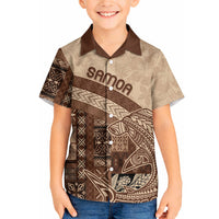 Samoa Mamanu Siapo Mocha Hawaiian Shirt Tatau Malie