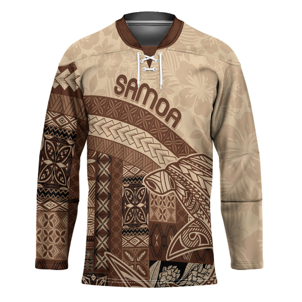 Samoa Mamanu Siapo Mocha Hockey Jersey Tatau Malie