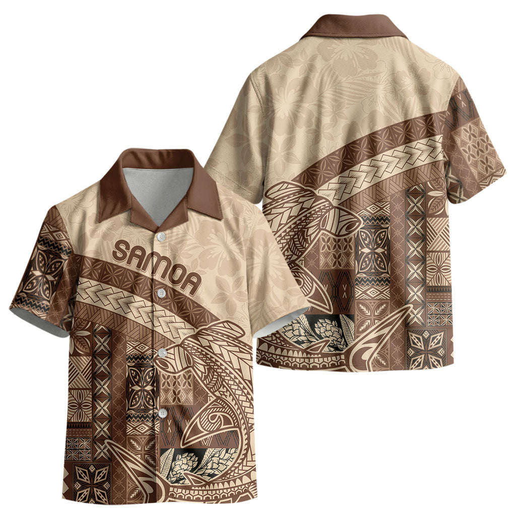 Samoa Mamanu Siapo Mocha Kid Hawaiian Shirt Tatau Malie