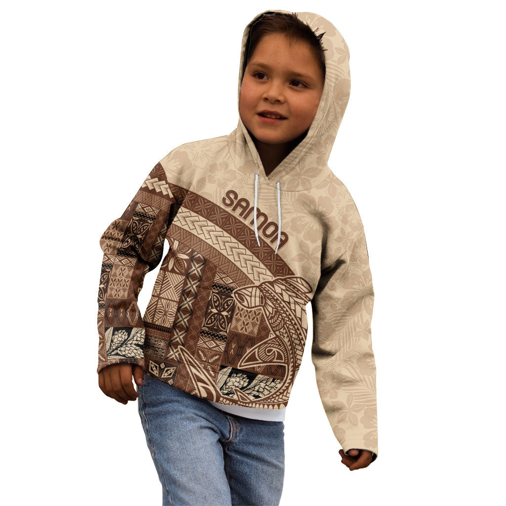 Samoa Mamanu Siapo Mocha Kid Hoodie Tatau Malie
