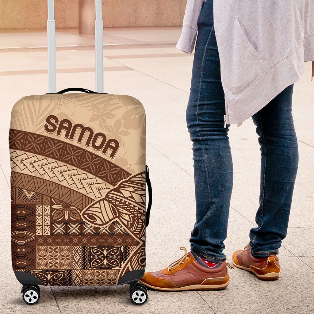 Samoa Mamanu Siapo Mocha Luggage Cover Tatau Malie
