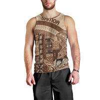 Samoa Mamanu Siapo Mocha Men Tank Top Tatau Malie