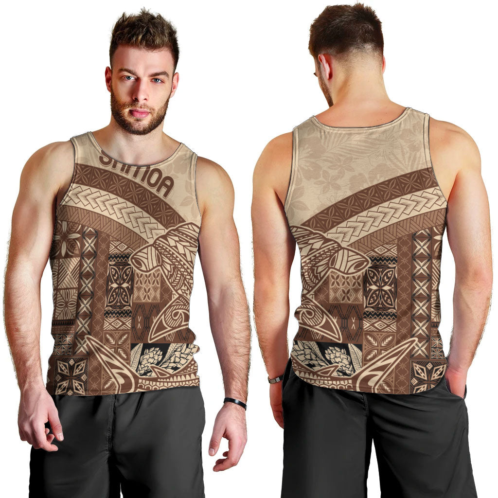 Samoa Mamanu Siapo Mocha Men Tank Top Tatau Malie
