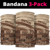 Samoa Mamanu Siapo Mocha Neck Gaiter Tatau Malie
