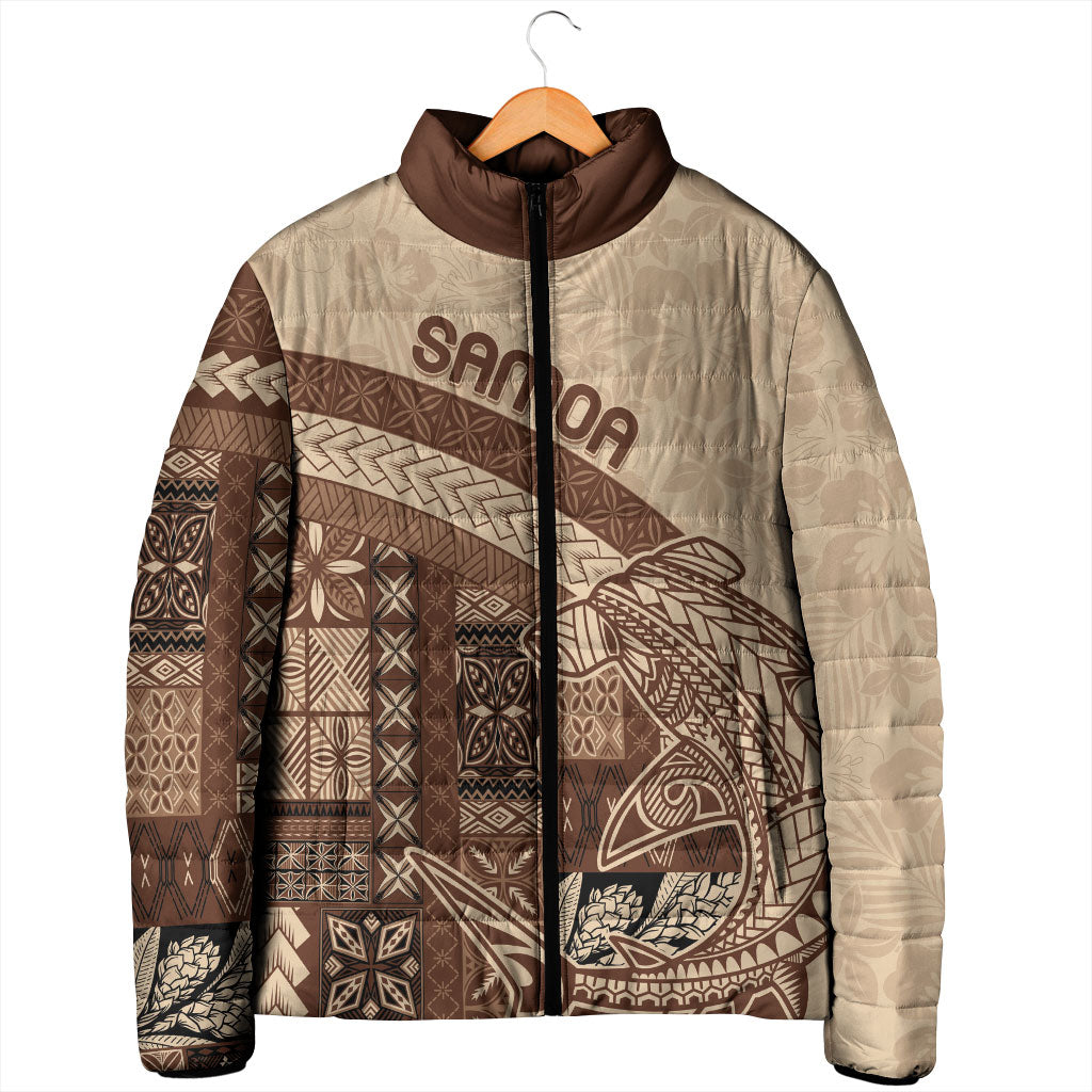 Samoa Mamanu Siapo Mocha Padded Jacket Tatau Malie