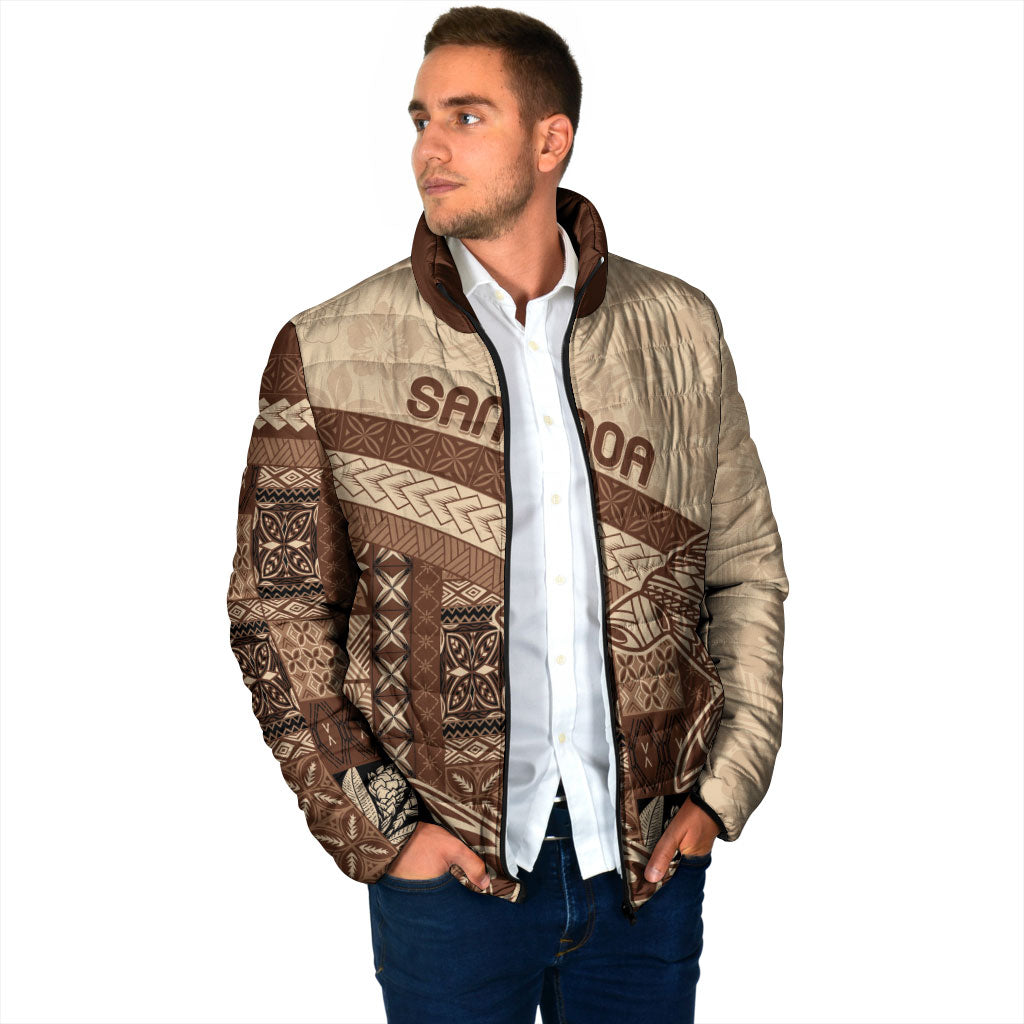 Samoa Mamanu Siapo Mocha Padded Jacket Tatau Malie