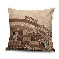Samoa Mamanu Siapo Mocha Pillow Cover Tatau Malie