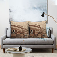 Samoa Mamanu Siapo Mocha Pillow Cover Tatau Malie