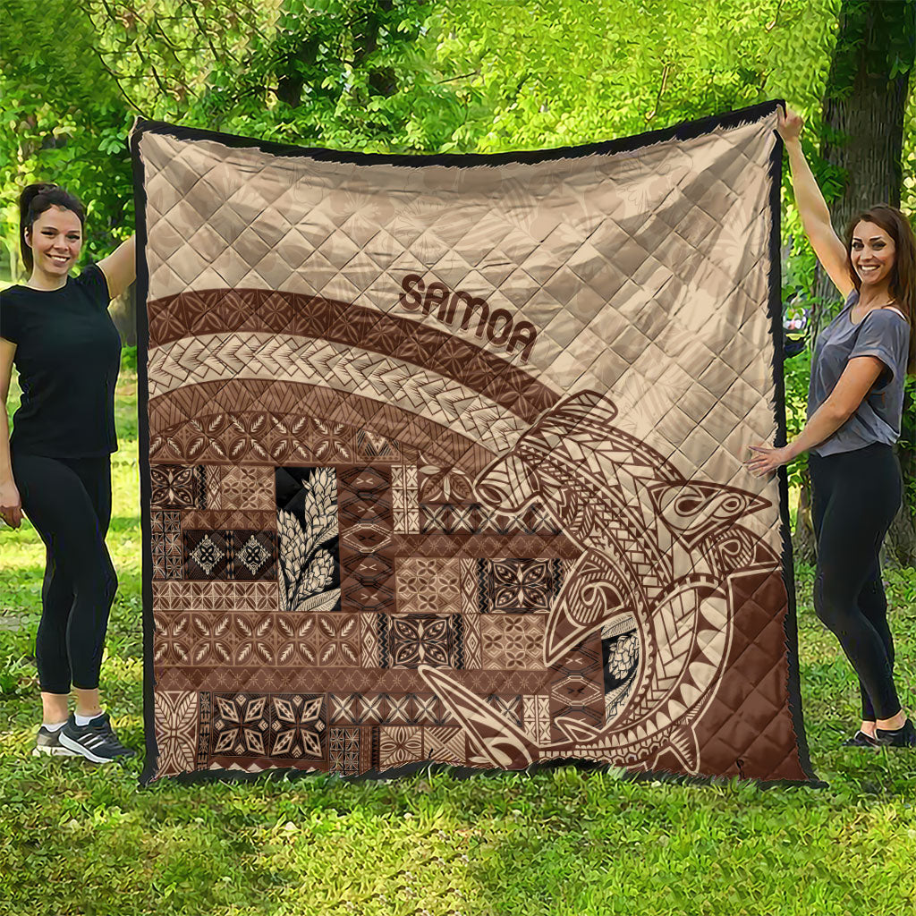 Samoa Mamanu Siapo Mocha Quilt Tatau Malie