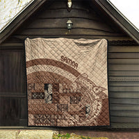 Samoa Mamanu Siapo Mocha Quilt Tatau Malie
