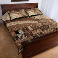 Samoa Mamanu Siapo Mocha Quilt Bed Set Tatau Malie