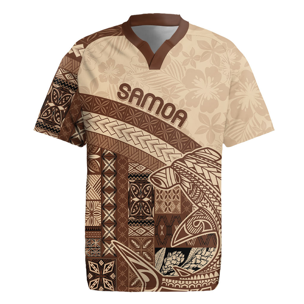 Samoa Mamanu Siapo Mocha Rugby Jersey Tatau Malie