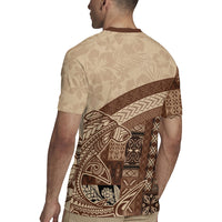 Samoa Mamanu Siapo Mocha Rugby Jersey Tatau Malie