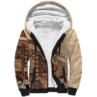 Samoa Mamanu Siapo Mocha Sherpa Hoodie Tatau Malie