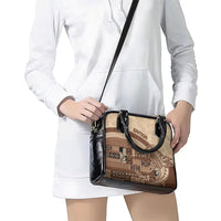 Samoa Mamanu Siapo Mocha Shoulder Handbag Tatau Malie