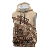 Samoa Mamanu Siapo Mocha Sleeveless Hoodie Tatau Malie