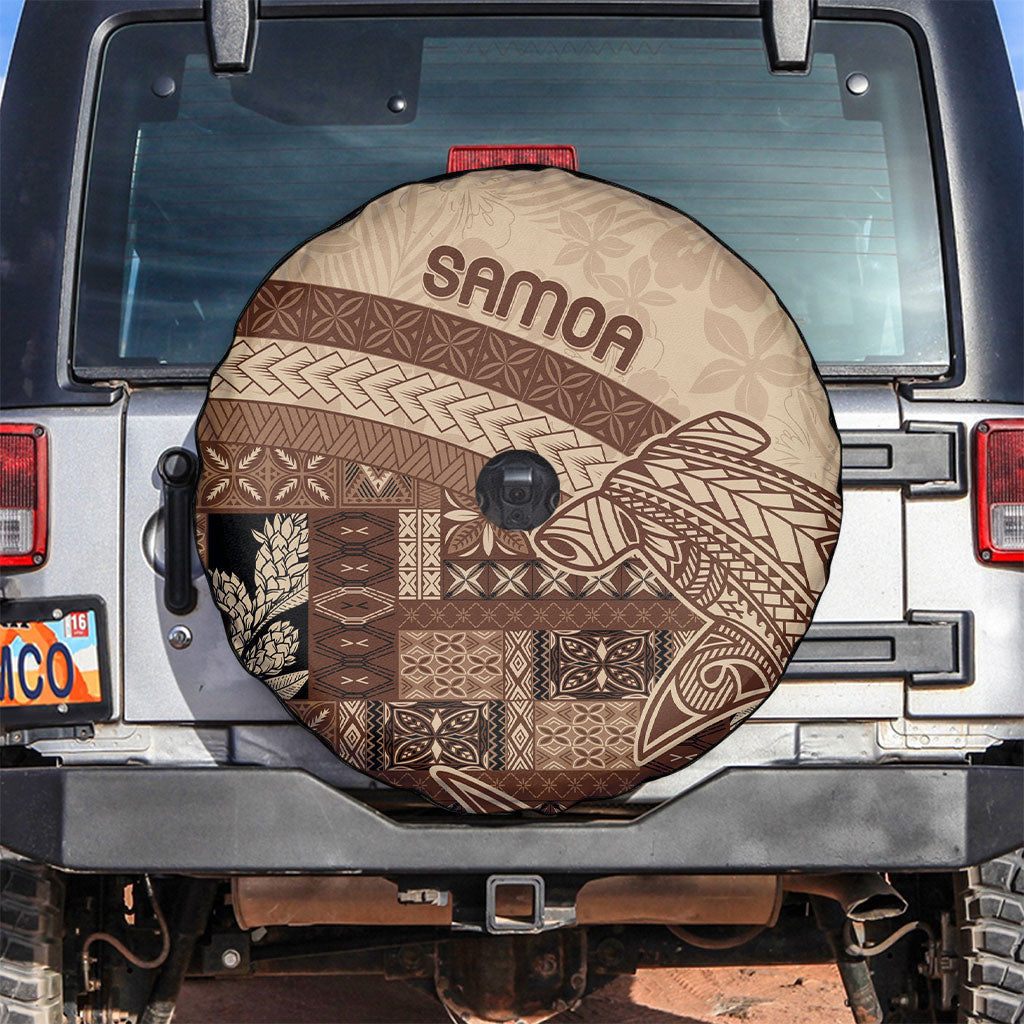 Samoa Mamanu Siapo Mocha Spare Tire Cover Tatau Malie