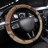 Samoa Mamanu Siapo Mocha Steering Wheel Cover Tatau Malie