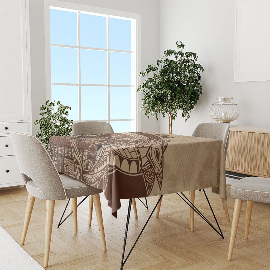 Samoa Mamanu Siapo Mocha Tablecloth Tatau Malie