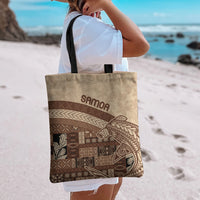 Samoa Mamanu Siapo Mocha Tote Bag Tatau Malie
