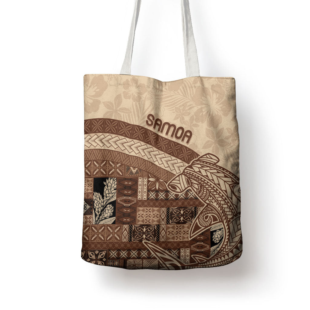 Samoa Mamanu Siapo Mocha Tote Bag Tatau Malie