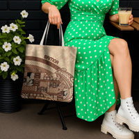 Samoa Mamanu Siapo Mocha Tote Bag Tatau Malie