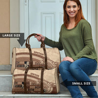 Samoa Mamanu Siapo Mocha Travel Bag Tatau Malie