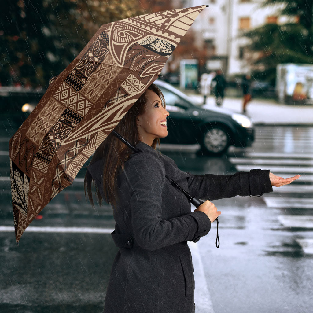 Samoa Mamanu Siapo Mocha Umbrella Tatau Malie