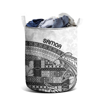 Samoa Mamanu Siapo Classic Black Laundry Basket Tatau Malie