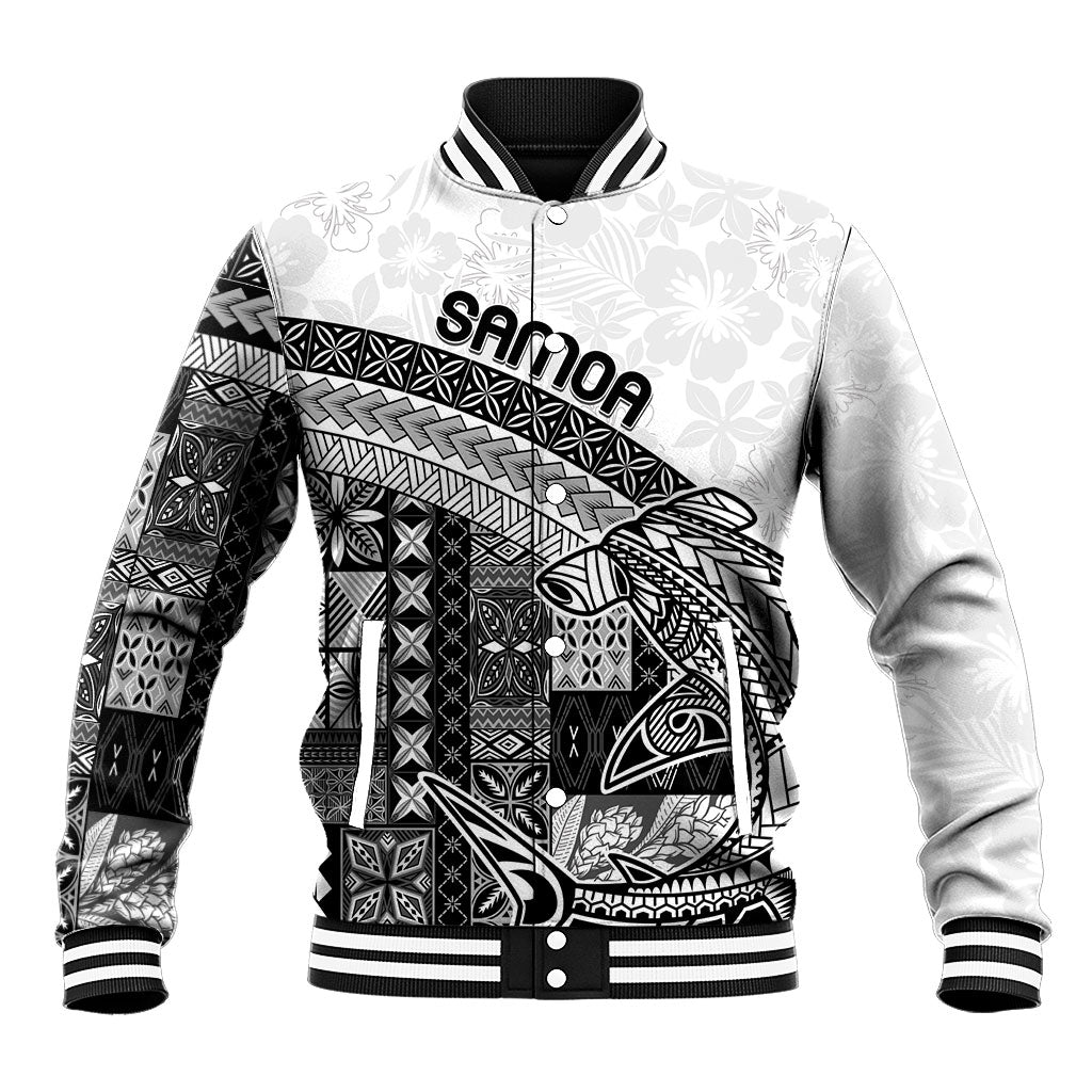 Samoa Mamanu Siapo Classic Black Baseball Jacket Tatau Malie