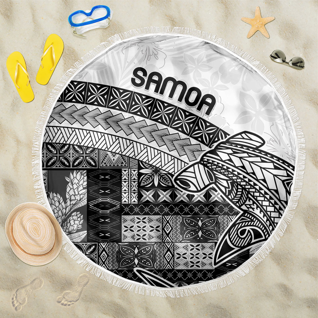 Samoa Mamanu Siapo Classic Black Beach Blanket Tatau Malie