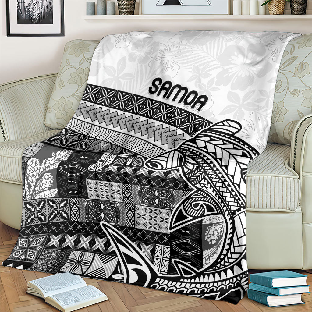 Samoa Mamanu Siapo Classic Black Blanket Tatau Malie
