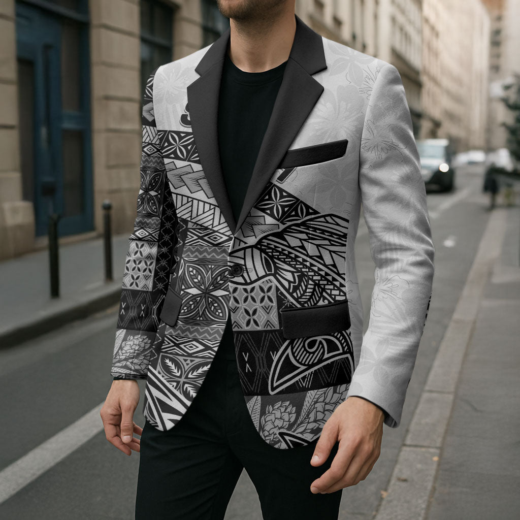 Samoa Mamanu Siapo Classic Black Blazer Tatau Malie