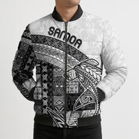 Samoa Mamanu Siapo Classic Black Bomber Puffer Jacket Tatau Malie