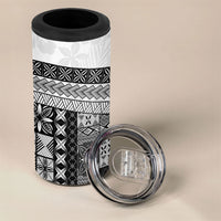 Samoa Mamanu Siapo Classic Black 4 in 1 Can Cooler Tumbler Tatau Malie