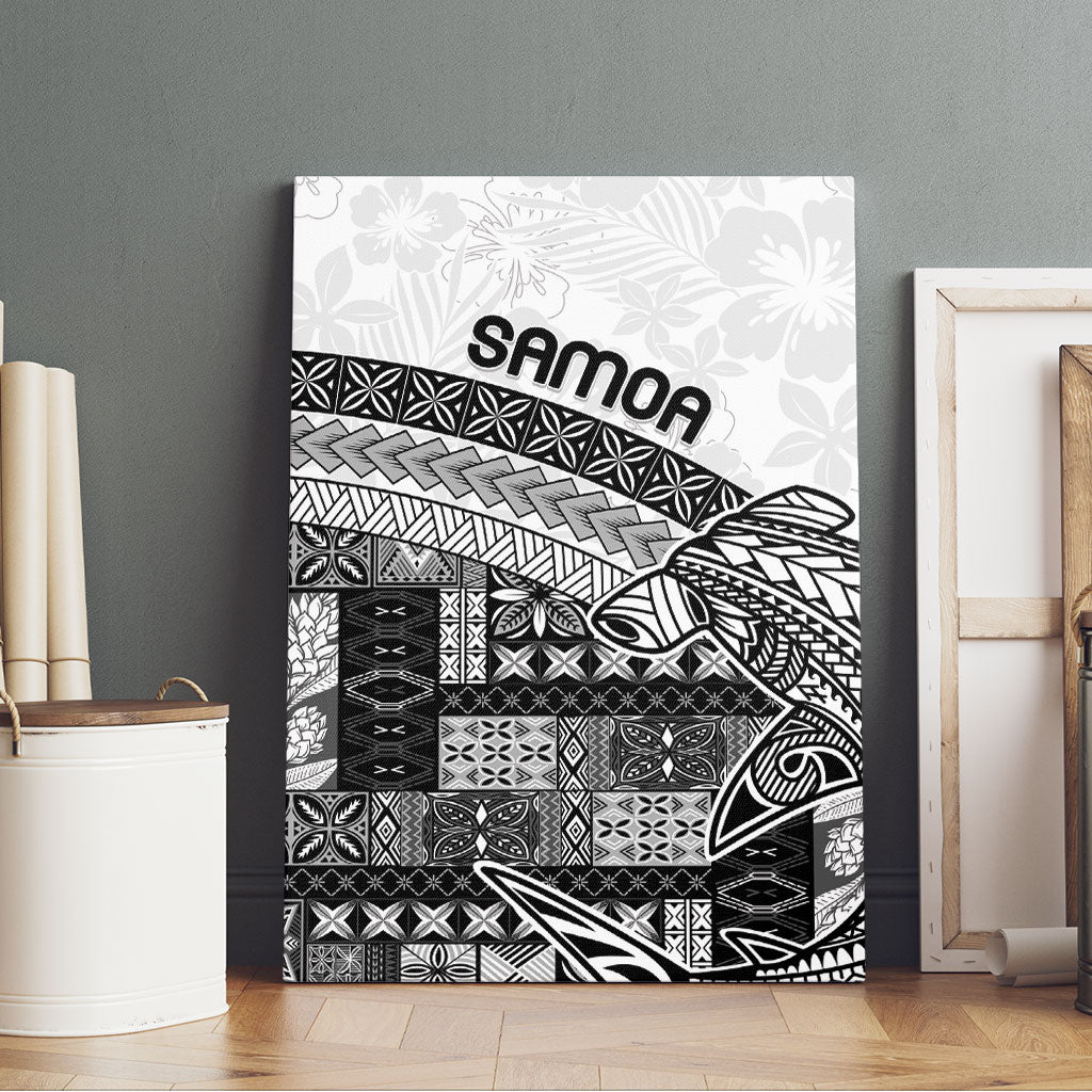 Samoa Mamanu Siapo Classic Black Canvas Wall Art Tatau Malie