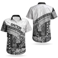 Samoa Mamanu Siapo Classic Black Couples Matching Puletasi and Hawaiian Shirt Tatau Malie