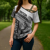 Samoa Mamanu Siapo Classic Black Cross Shoulder Shirt Tatau Malie
