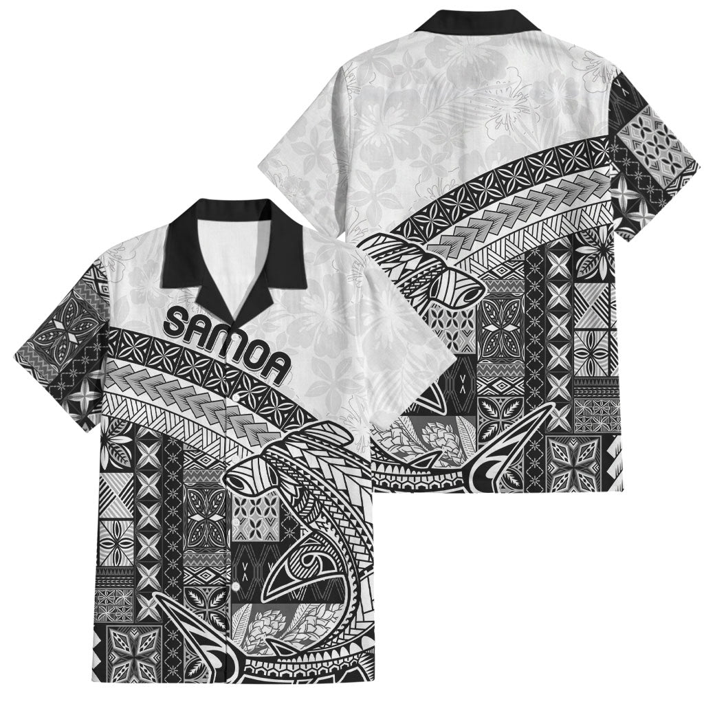 Samoa Mamanu Siapo Classic Black Family Matching Summer Maxi Dress and Hawaiian Shirt Tatau Malie