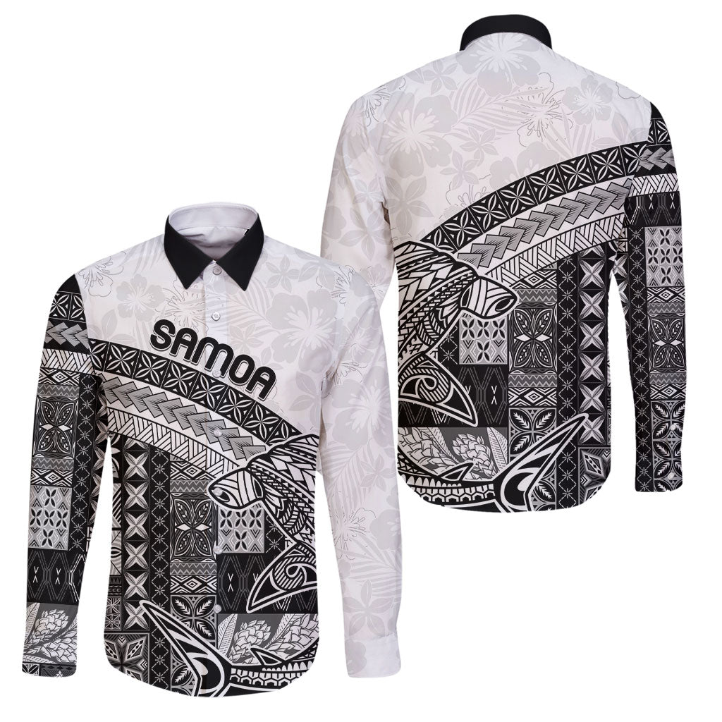 Samoa Mamanu Siapo Classic Black Family Matching Summer Maxi Dress and Hawaiian Shirt Tatau Malie