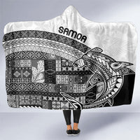 Samoa Mamanu Siapo Classic Black Hooded Blanket Tatau Malie