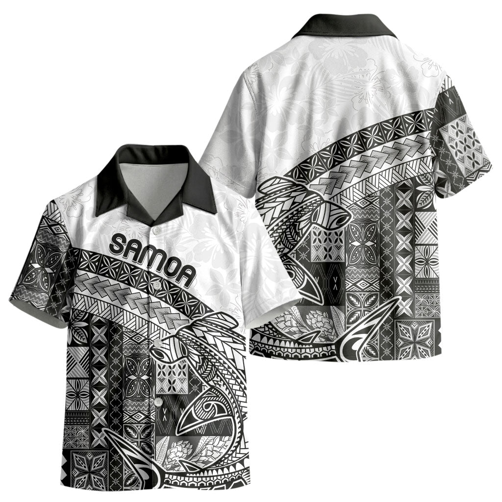 Samoa Mamanu Siapo Classic Black Kid Hawaiian Shirt Tatau Malie