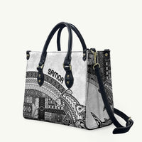 Samoa Mamanu Siapo Classic Black Leather Bag Tatau Malie
