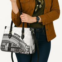 Samoa Mamanu Siapo Classic Black Leather Bag Tatau Malie