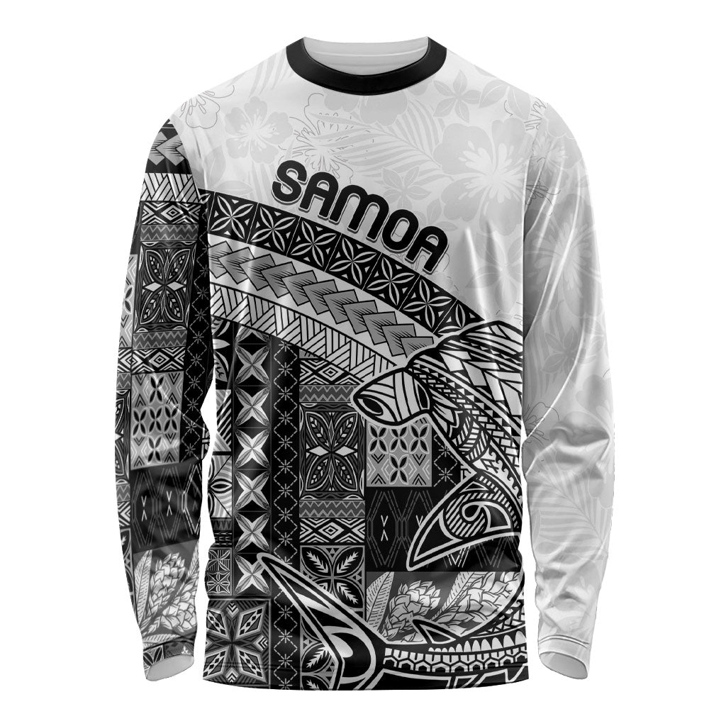 Samoa Mamanu Siapo Classic Black Long Sleeve Shirt Tatau Malie